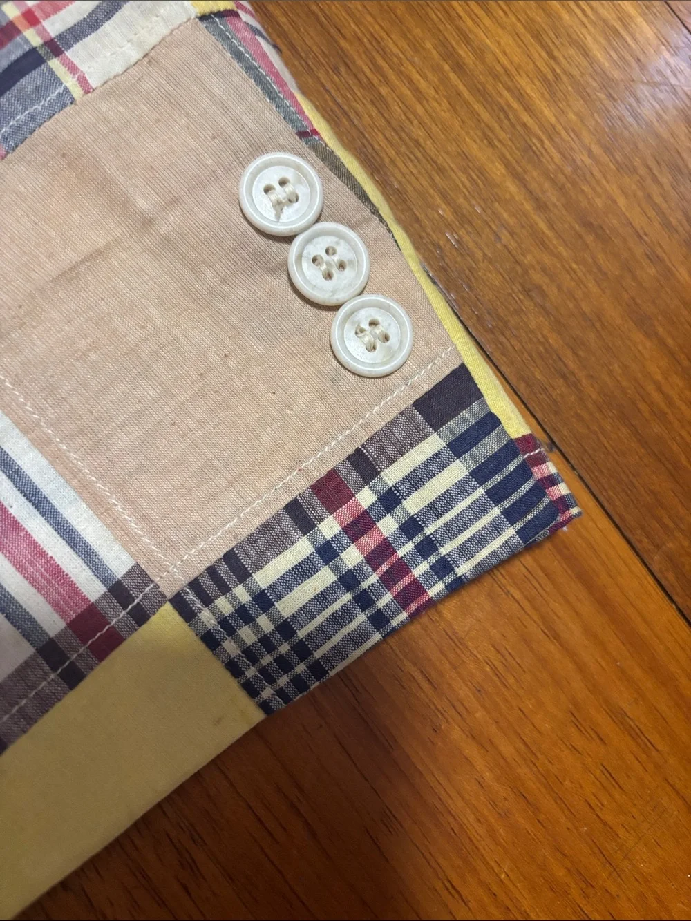 Varsity town, India madras patchwork jacket